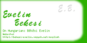 evelin bekesi business card