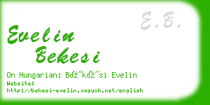 evelin bekesi business card